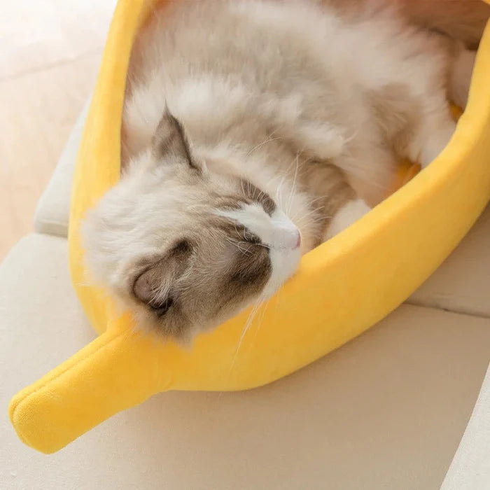 Banana Bed - Cama de Gato e Cachorro Estilo Banana